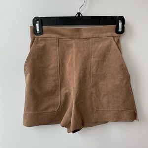 Wilfred brown suede shorts with pockets